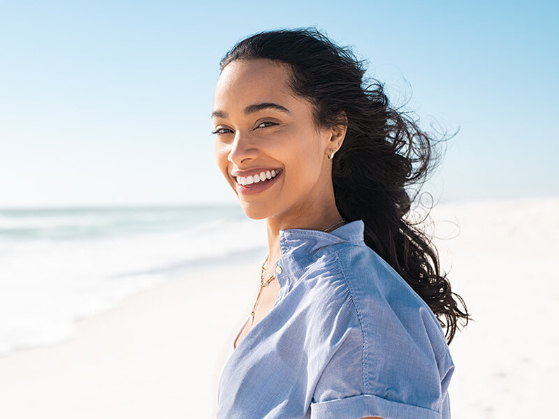 Beautiful woman at the beach